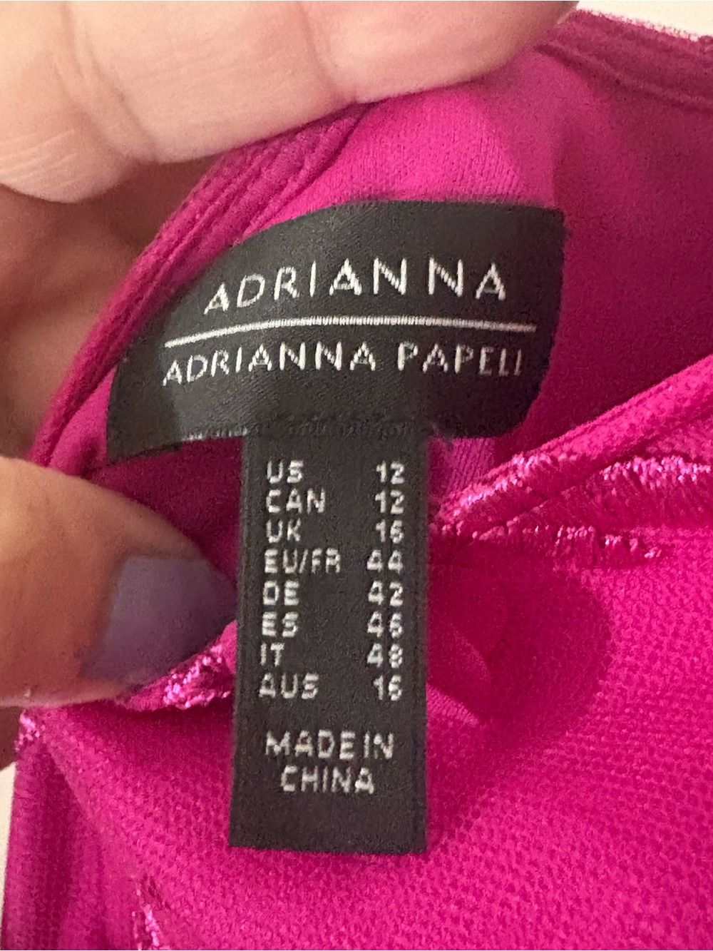NWT Adrianna Papell Cosmo Pink 3D Floral Embroidered Mini Dress Size 12 - Picture 6 of 7